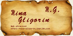 Mina Gligorin vizit kartica